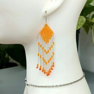 BOGO EARRINGS -Boho Chic Beaded Fringe Cascade Dangle